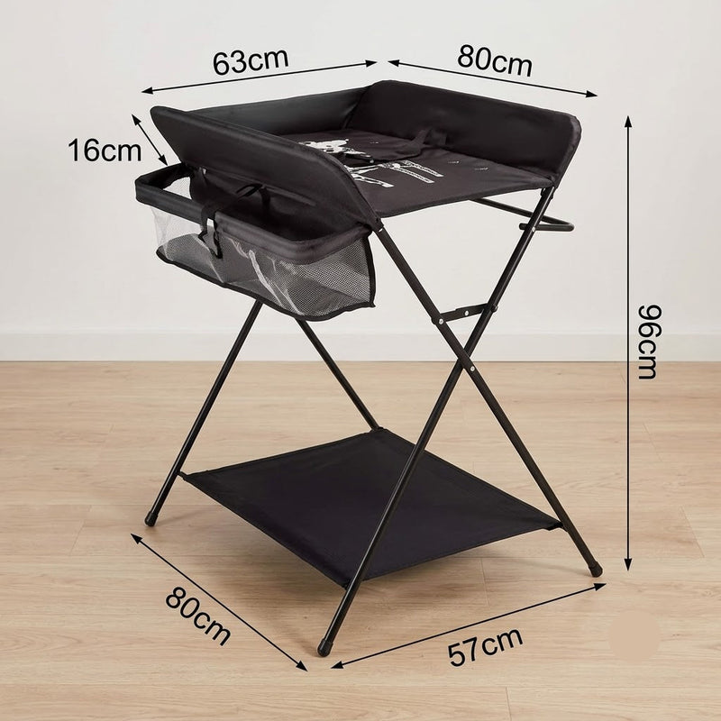 Table à langer pliable Langéo à trois compartiments de rangement