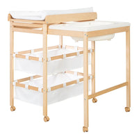 Table à langer baignoire en bois avec plan extensible | Langéo