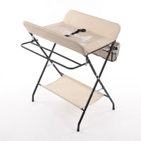 Table à langer pliable portable, beige | Langéo