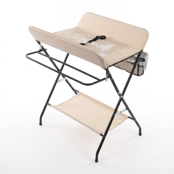 Table à langer pliable portable, beige | Langéo