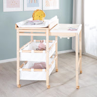 Table à langer baignoire en bois avec plan extensible | Langéo