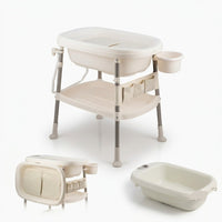Table à langer baignoire 3 en 1 avec thermomètre digital | Langéo
