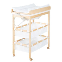 Table à langer baignoire en bois naturel | Langéo