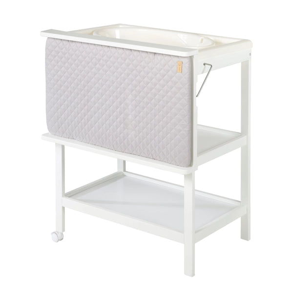 Table à langer baignoire blanche en bois laqué | Langéo
