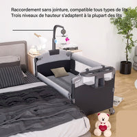 Table à langer 5 en 1 avec berceau cododo pliable | Langéo