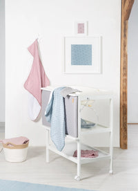 Table à langer baignoire blanche en bois laqué | Langéo