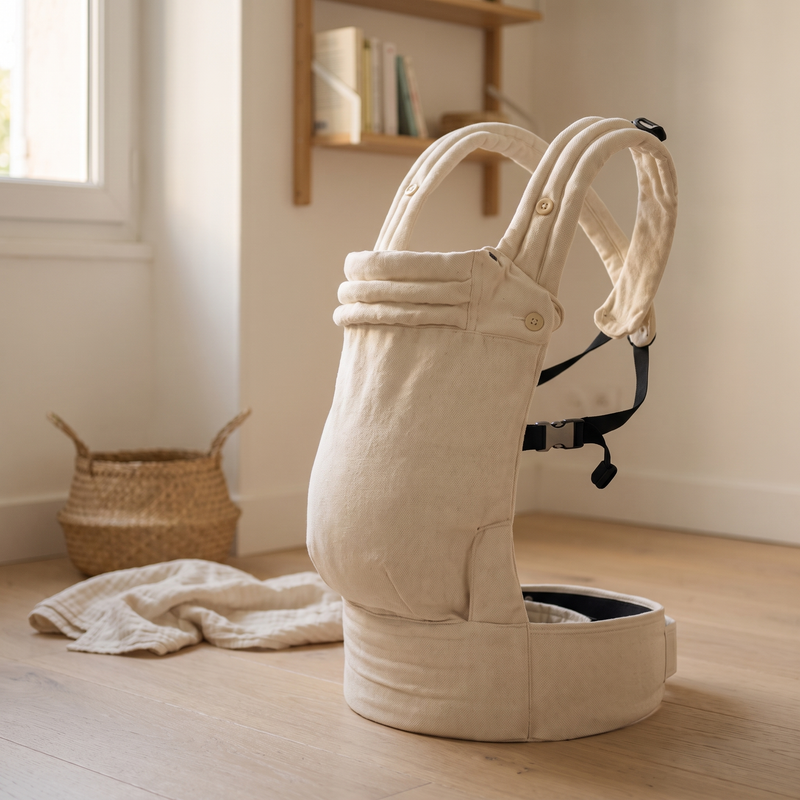 Porte-bébé physiologique Langéo, détail des finitions