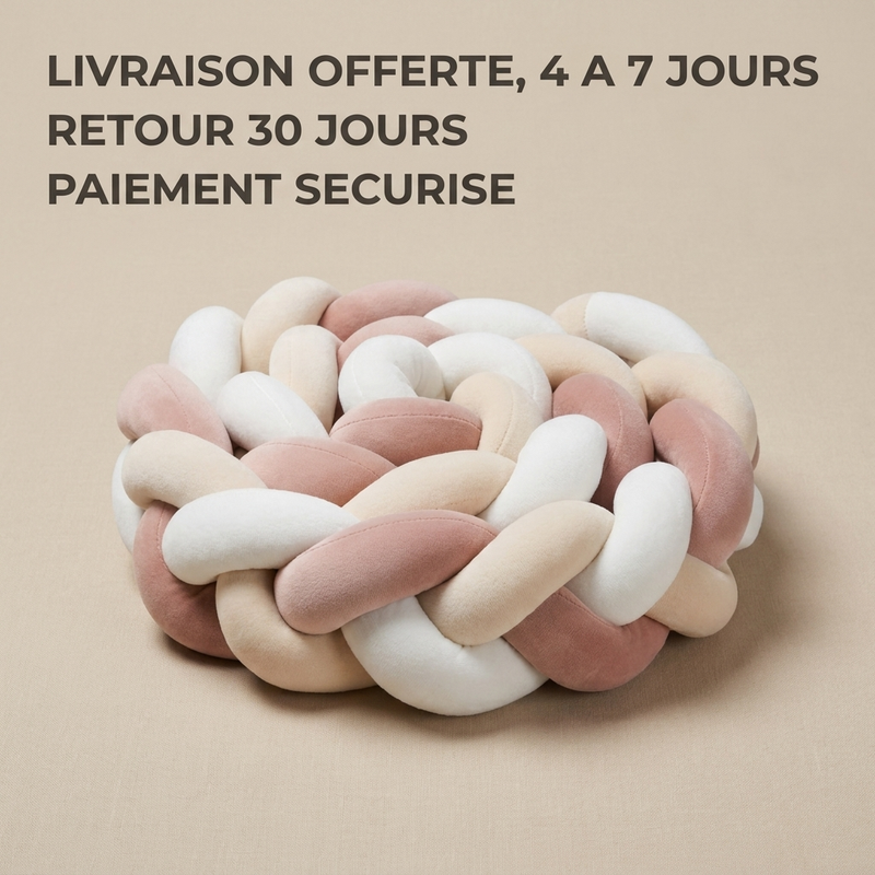 Tour de lit tressé Langéo dans une chambre d'enfant