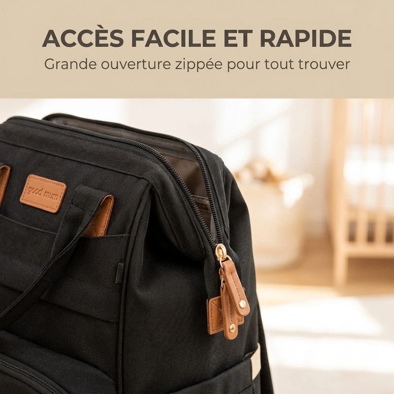 Sac à langer Langéo, tissu résistant