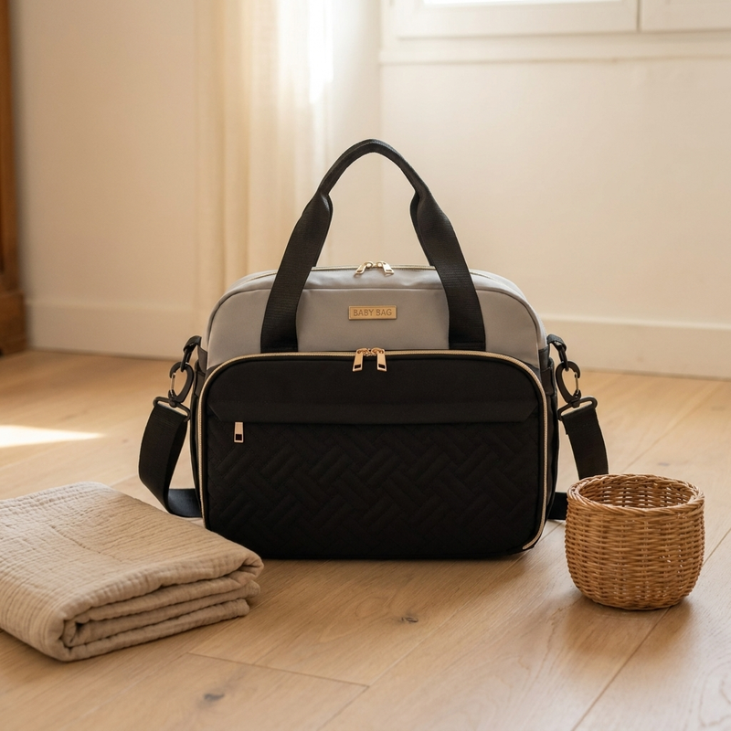Sac à langer bandoulière Langéo, format léger pour les sorties courtes