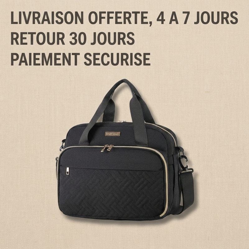 Tissu imperméable du sac à langer bandoulière Langéo