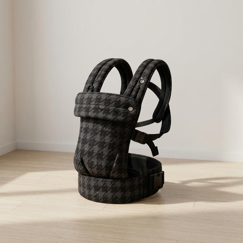 Porte-bébé Langéo replié, format qui tient dans le sac à langer