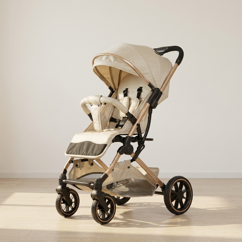 Poussette pliable légère Langéo qui se tracte comme une valise