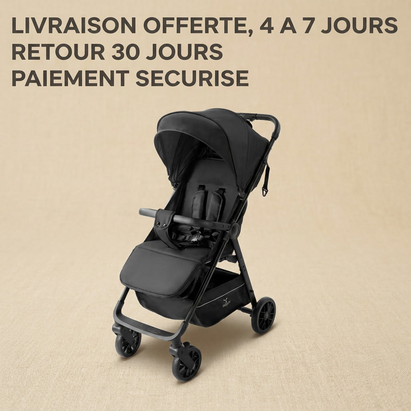Poussette canne Langéo portable à une main