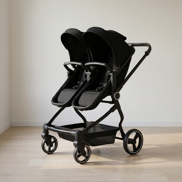 Poussette double côte à côte pliable Langéo de 11 kg