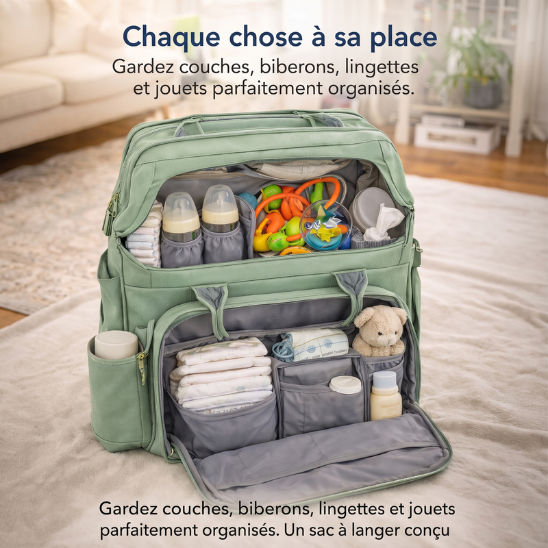 Poches latérales du sac à langer multifonction Langéo