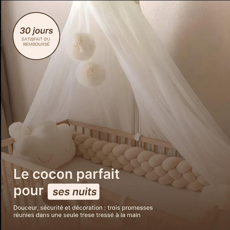 Tour de lit molletonné Langéo en coton doux uni